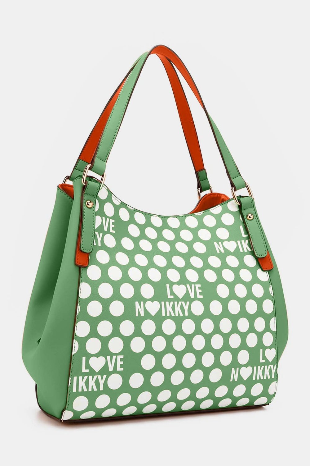 Nicole Lee USA Contrast Polka Dot Handbag - Handbag - FITGGINS