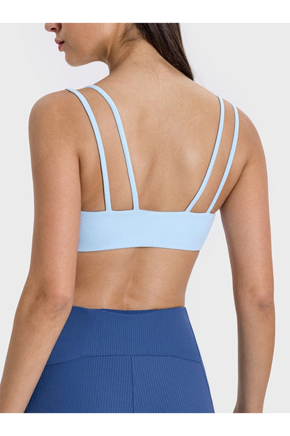 Millennia Scoop Neck Double Strap Active Cami - Crop Tops & Tank Tops - FITGGINS