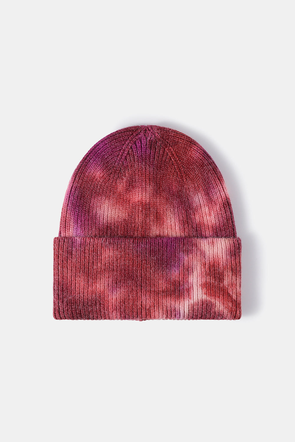 Tie-Dye Cuffed Rib-Knit Beanie Hat - Hats - FITGGINS