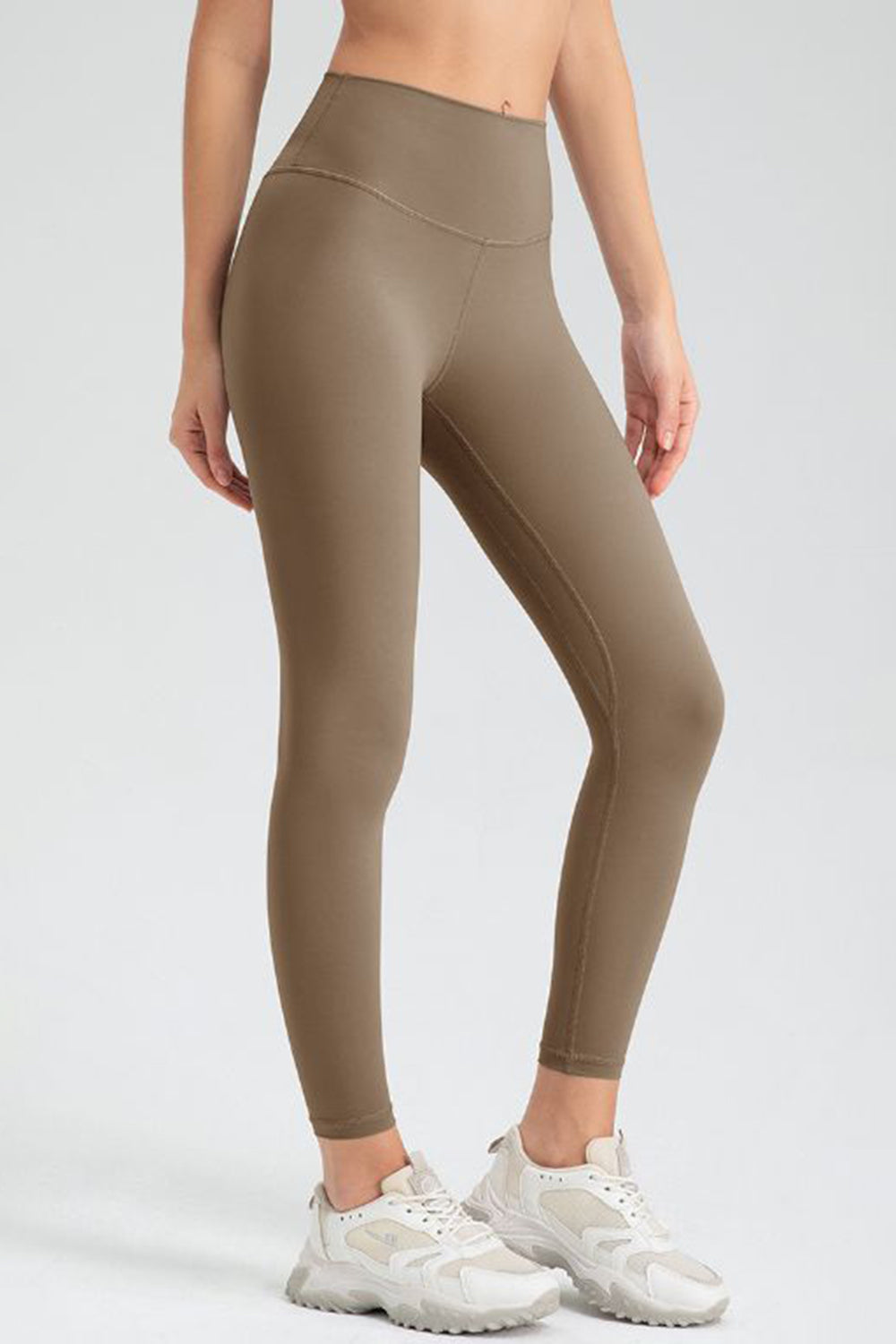 Wide Waistband Slim Fit Active Leggings - Leggings - FITGGINS