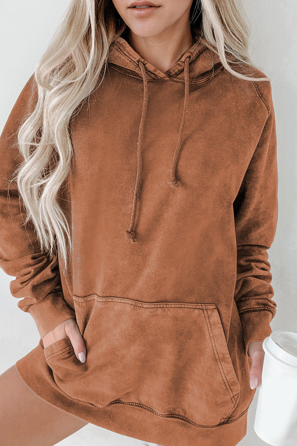 Long Sleeve Front Pocket Hoodie Fitggins