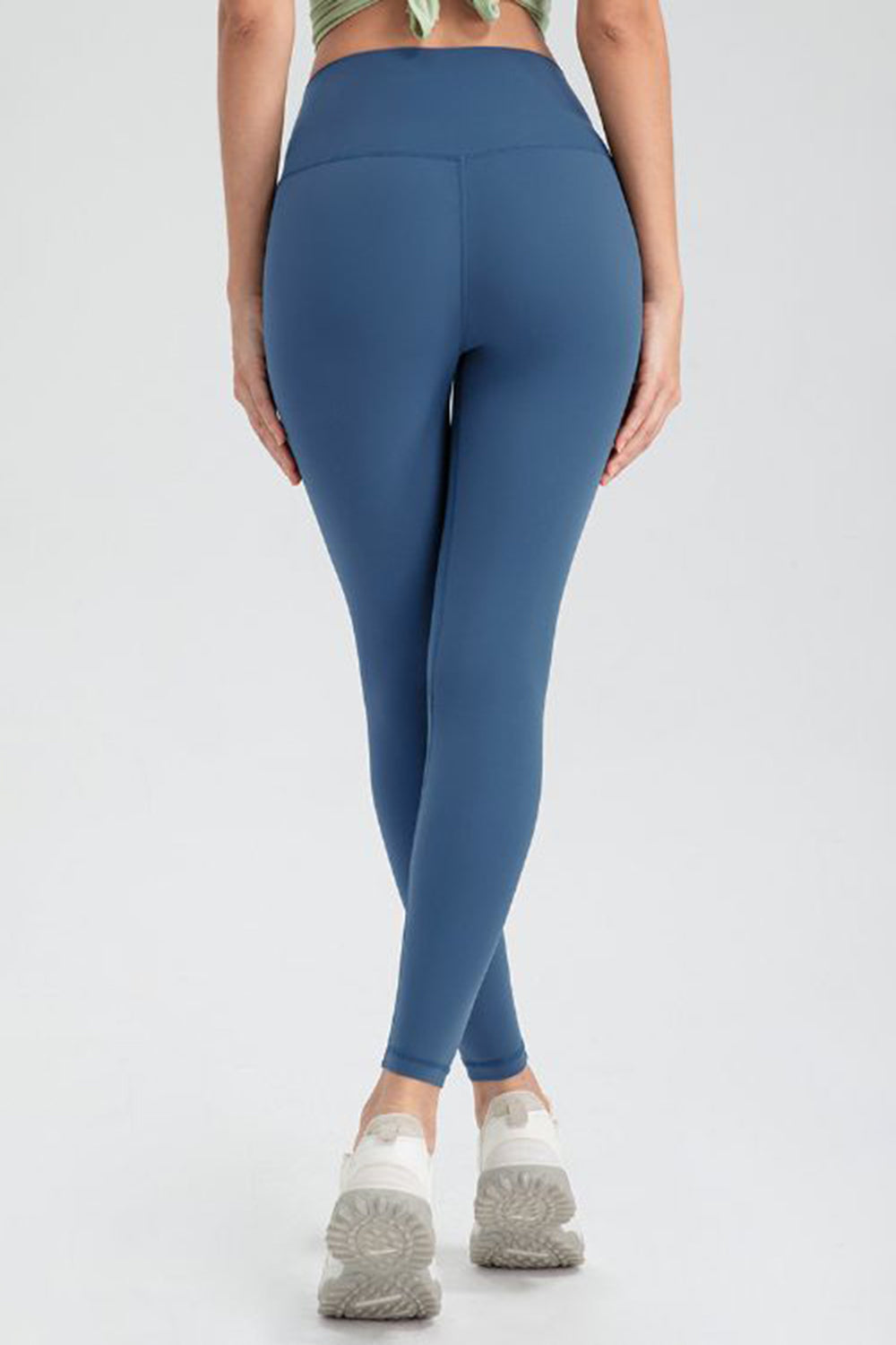 Wide Waistband Slim Fit Active Leggings - Leggings - FITGGINS