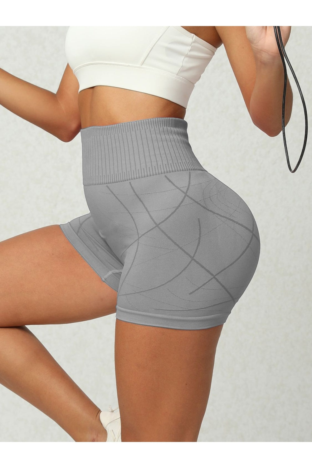 High Waist Active Shorts - Short Leggings - FITGGINS