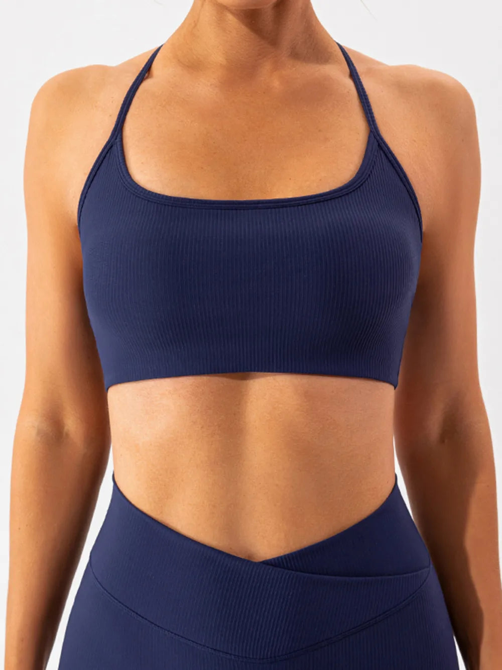 Spaghetti Strap Active Bra Dark Blue Fitggins