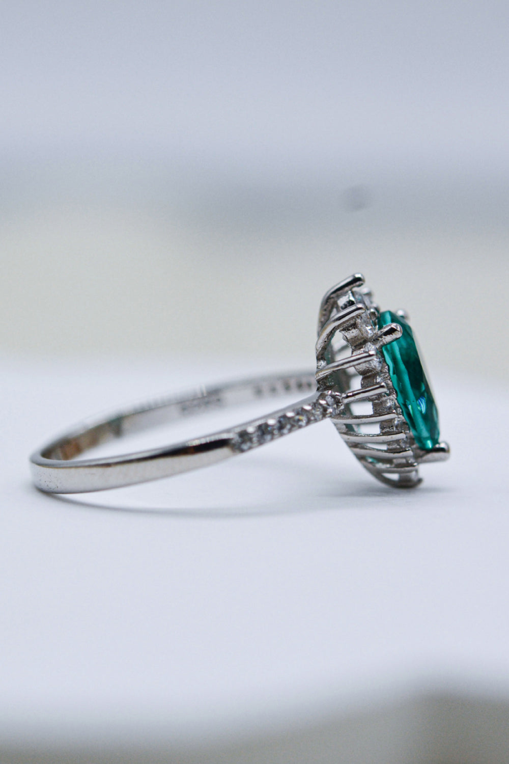 Paraiba Blue Zircon Pear Shape Ring - Rings - FITGGINS