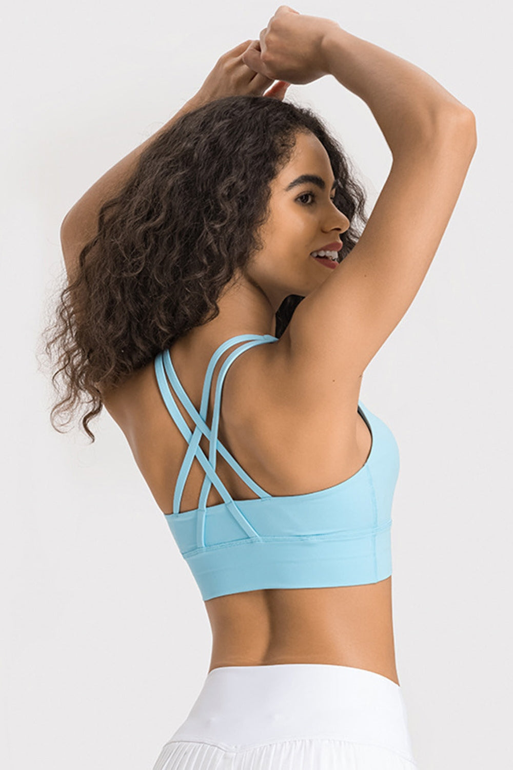 Millennia Crisscross Scoop Neck Active Tank - Crop Tops & Tank Tops - FITGGINS