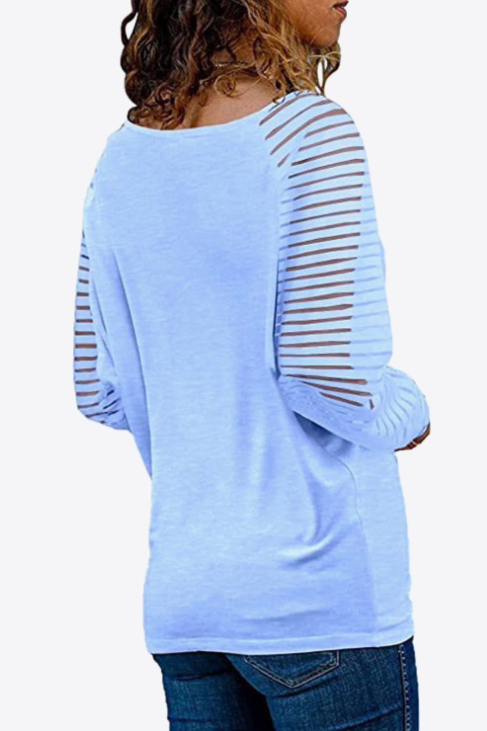 V-Neck Long Raglan Sleeve Top Fitggins