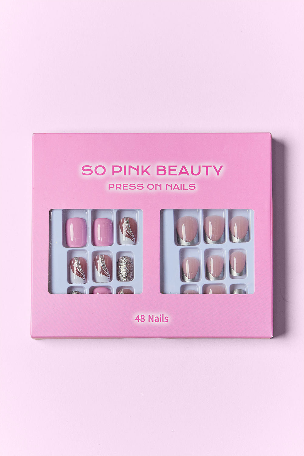 SO PINK BEAUTY Press On Nails 2 Packs - - FITGGINS