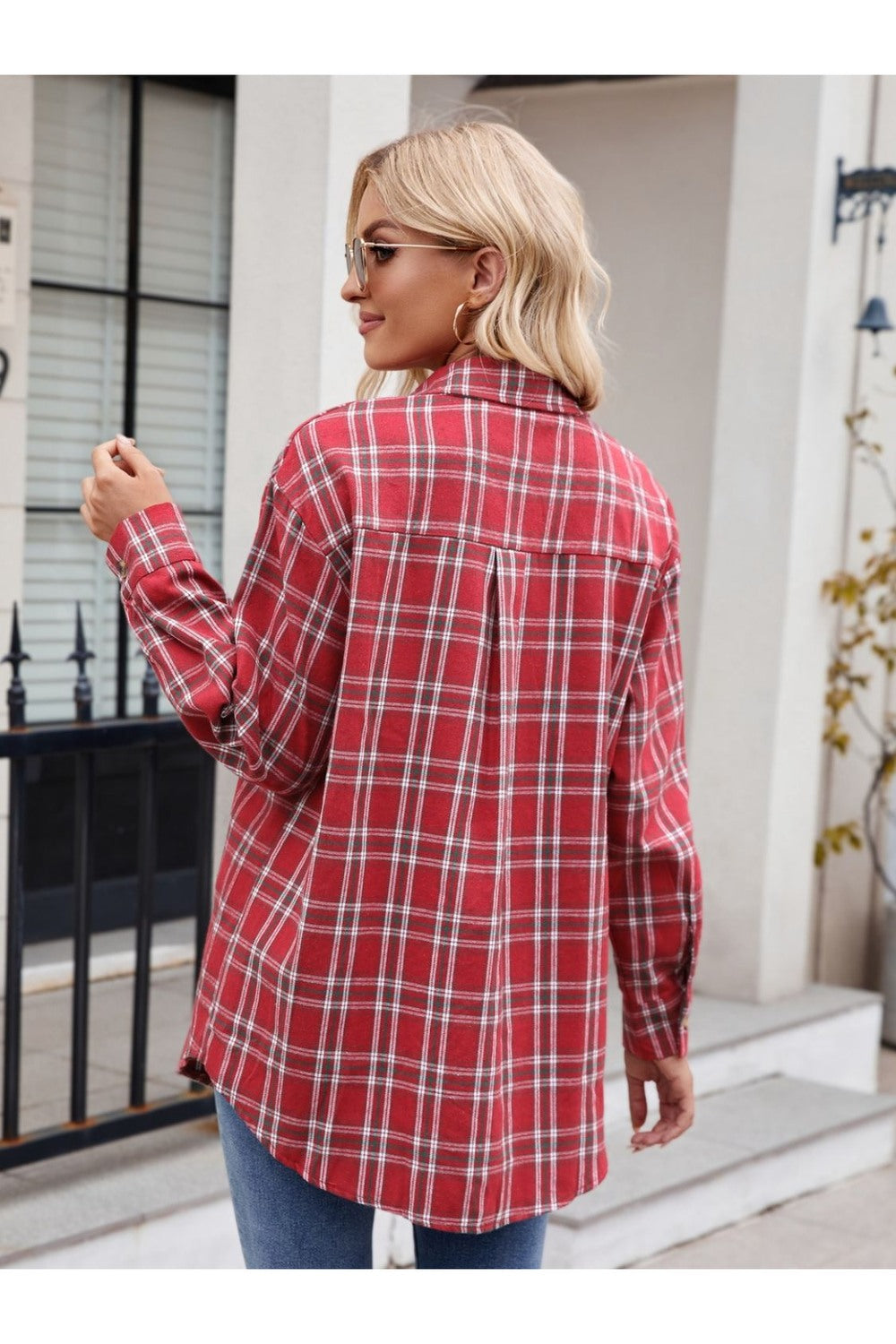 Mandy Plaid Button Up Long Sleeve Shirt Fitggins