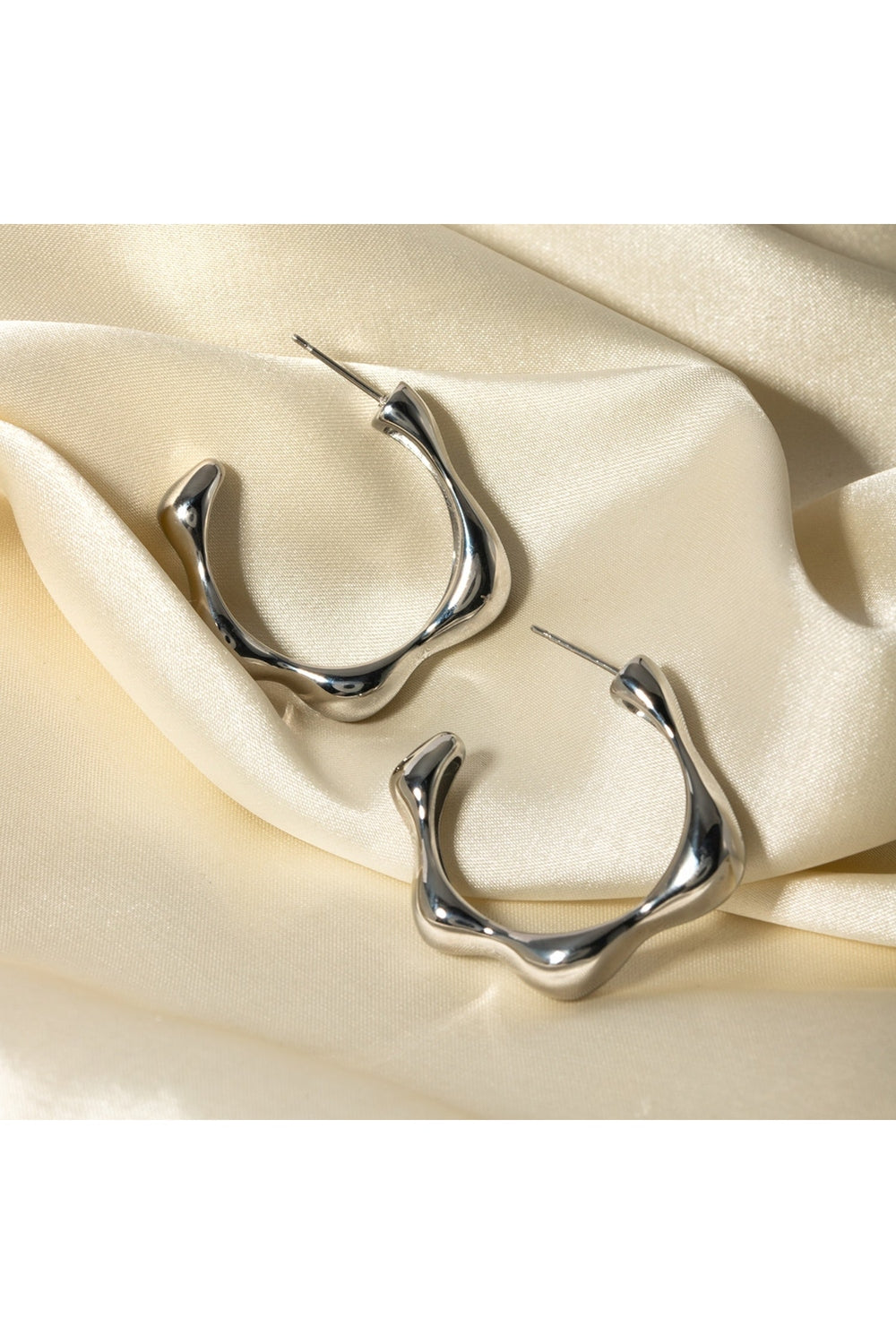 Stainless Steel C-Hoop Earrings - Earrings - FITGGINS