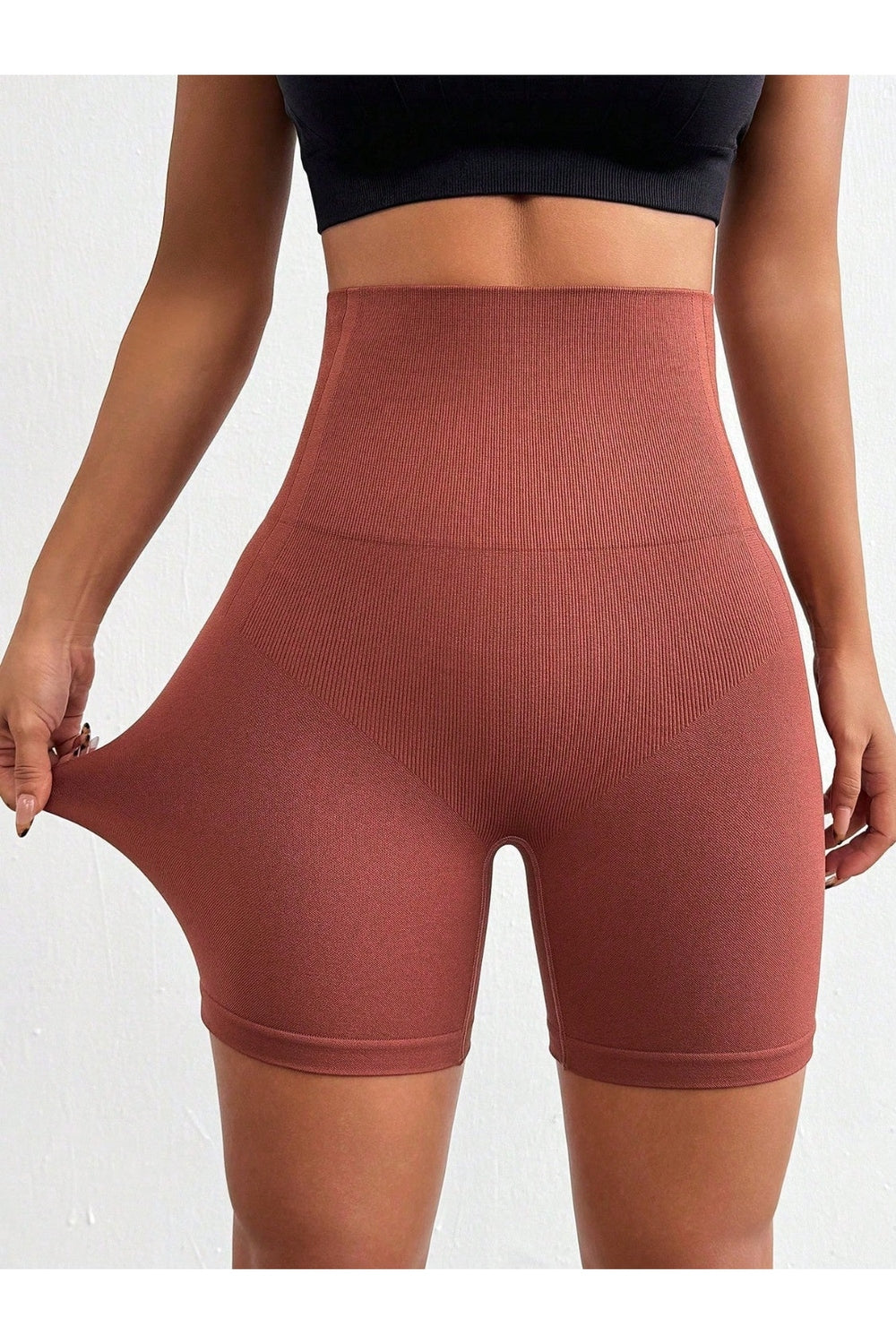 Seamless High Waist Active Shorts - Short Leggings - FITGGINS