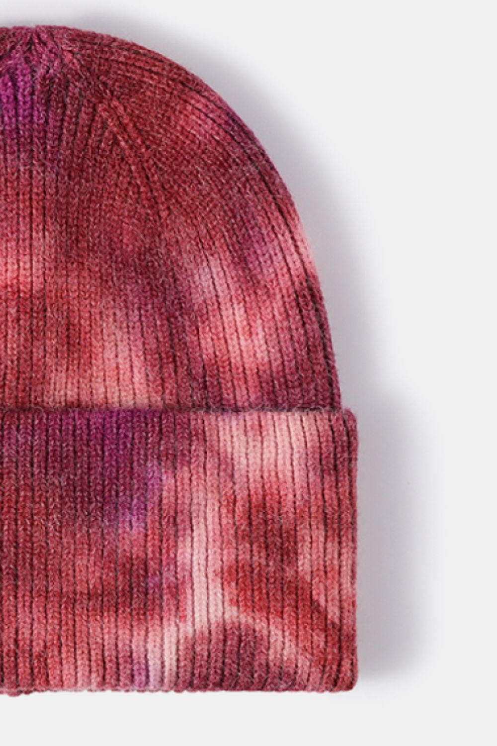 Tie-Dye Cuffed Rib-Knit Beanie Hat - Hats - FITGGINS