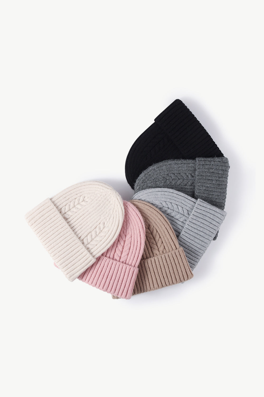 Cable-Knit Cuff Beanie - Hats - FITGGINS