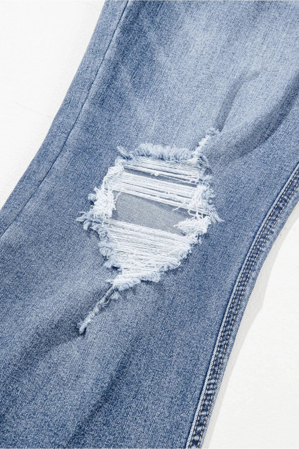 Distressed Raw Hem Bootcut Jeans - Jeans - FITGGINS