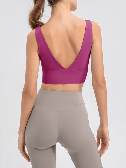 Scoop Neck Wide Strap Active Tank Fitggins