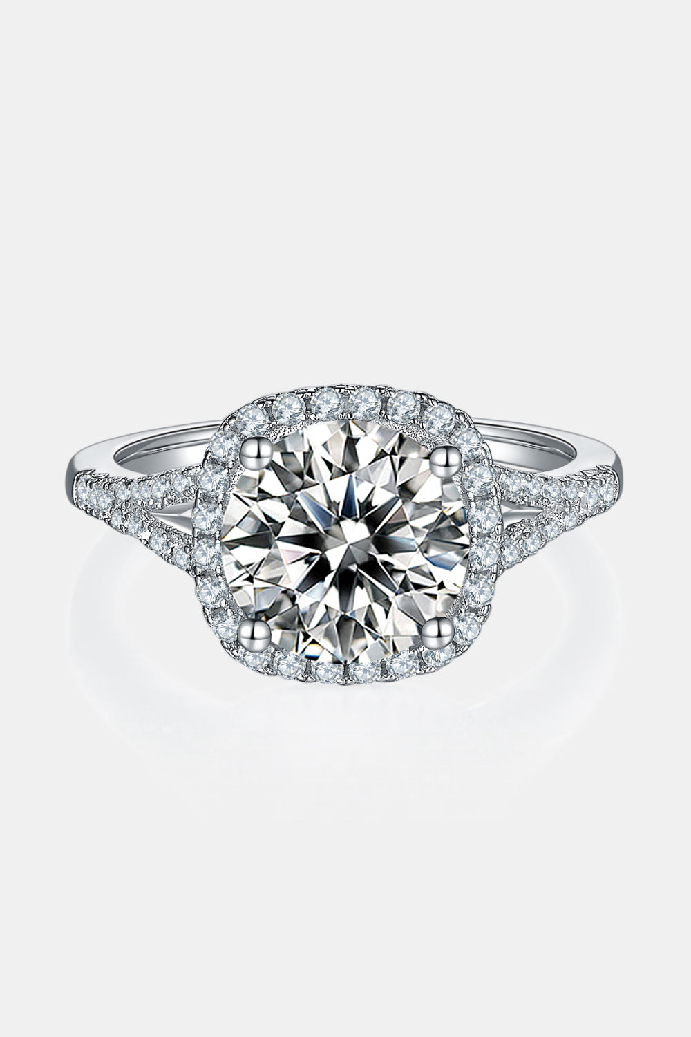 3 Carat Moissanite Halo Ring - Rings - FITGGINS