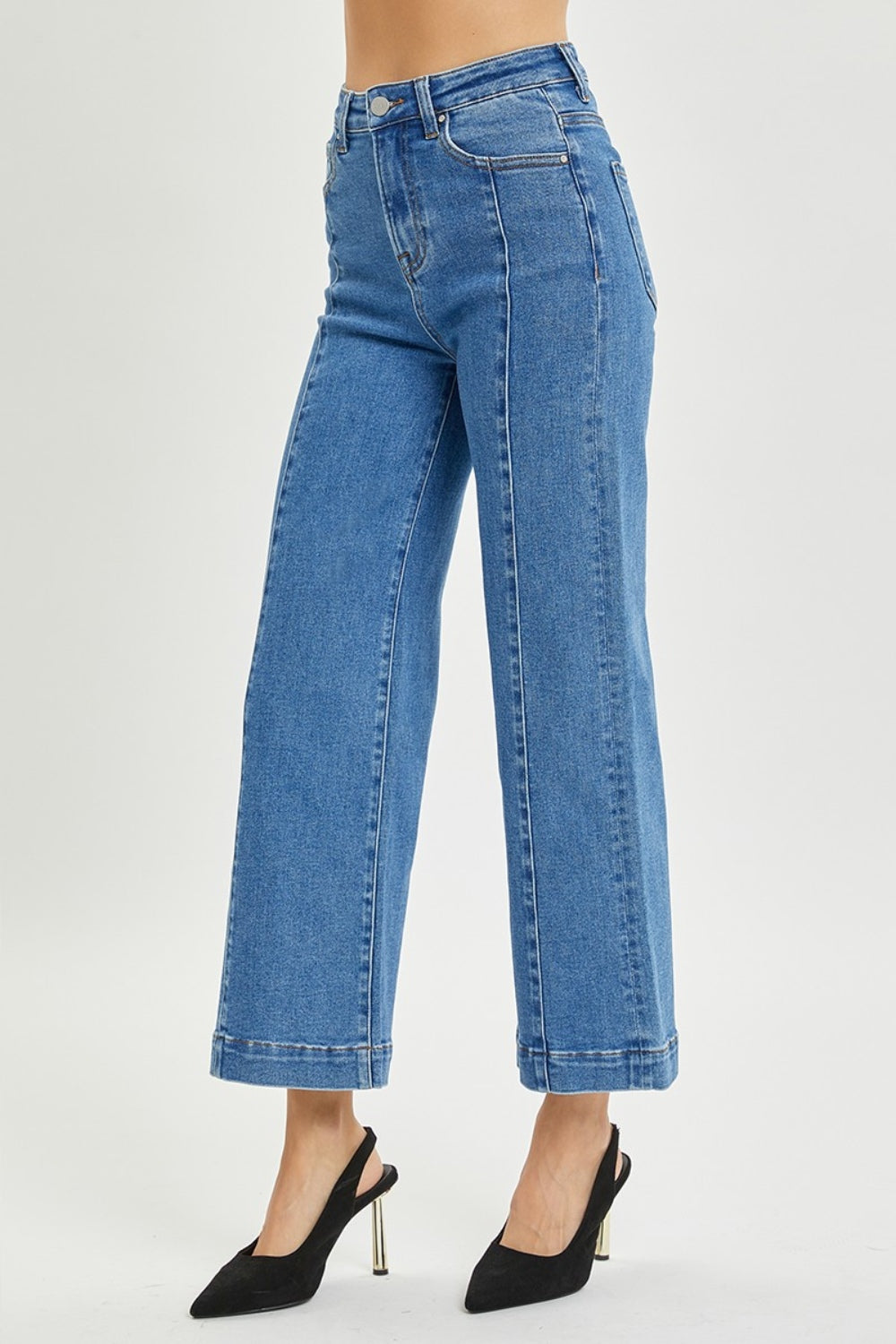 RISEN Full Size High Rise Wide Leg Jeans - Jeans - FITGGINS