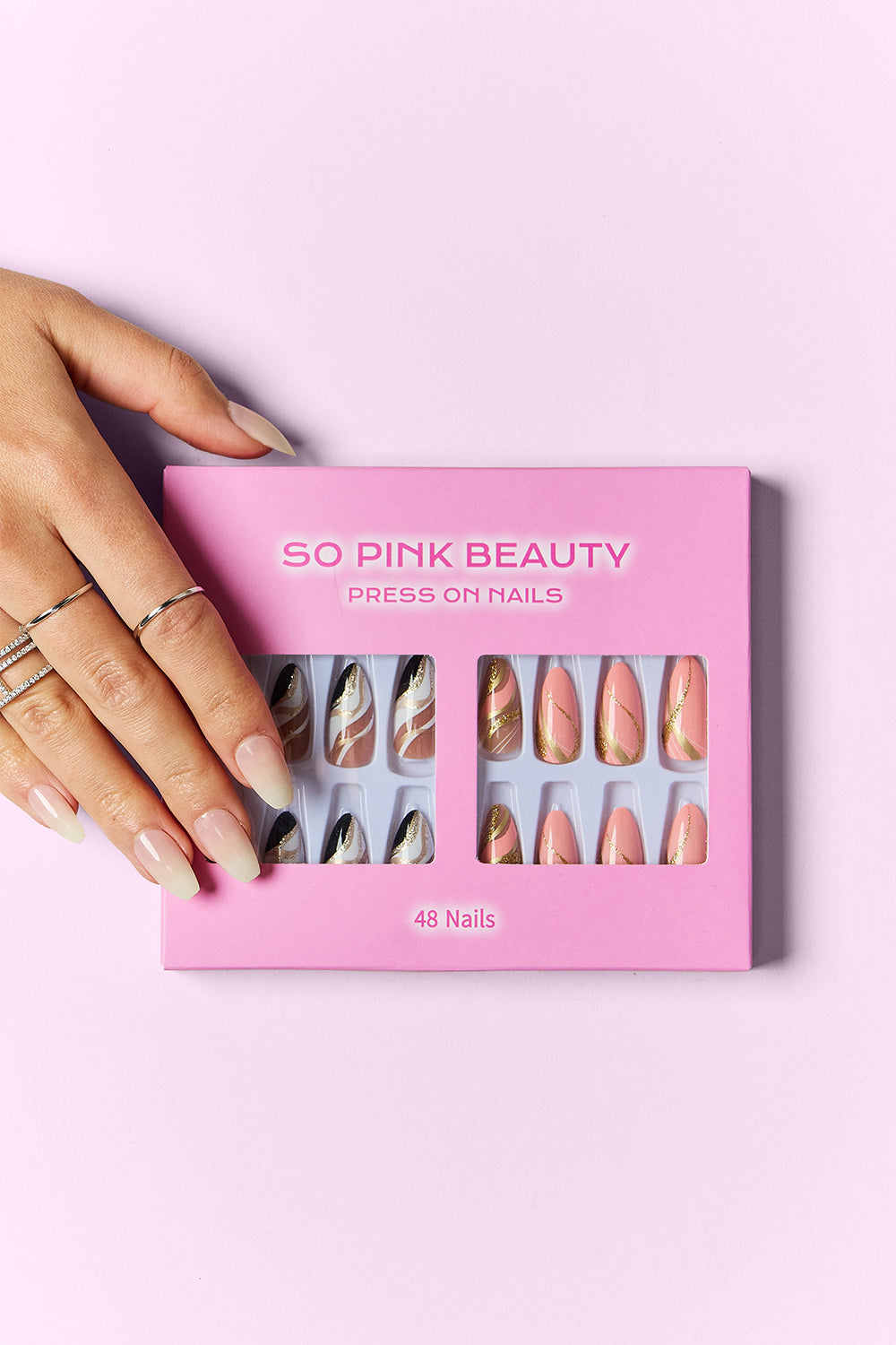 SO PINK BEAUTY Press On Nails 2 Packs - - FITGGINS