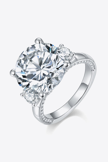 8.6 Carat Moissanite Platinum-Plated Ring - Rings - FITGGINS