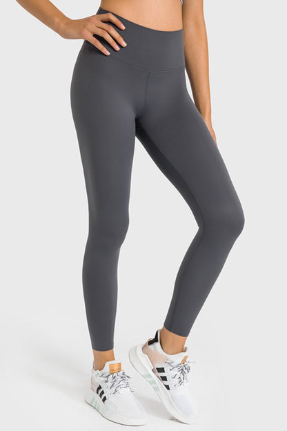 Millennia High Waist Ankle-Length Yoga Leggings Dark Gray Fitggins
