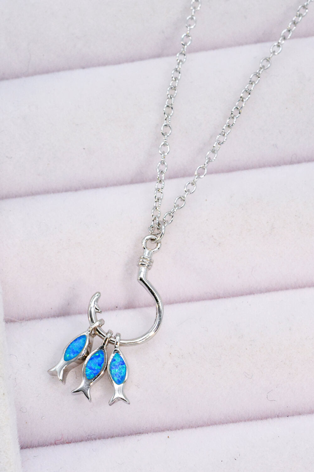 Opal Fish 925 Sterling Silver Necklace - Necklaces - FITGGINS