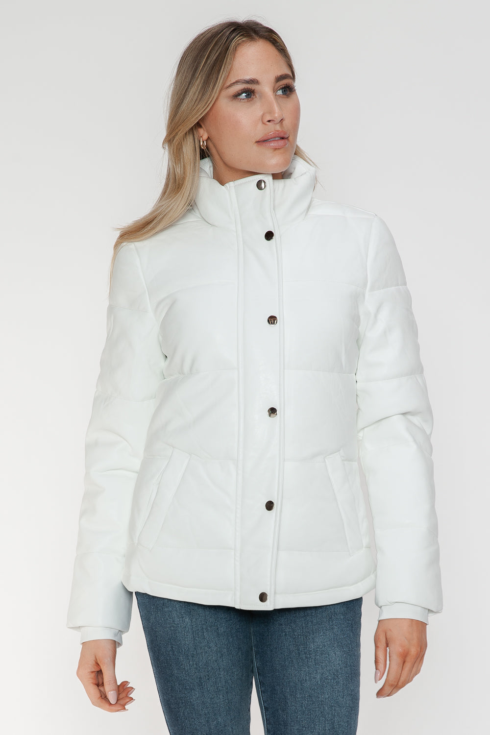 YMI Pocketed Zip Up Turtleneck Puffer Jacket - Jackets - FITGGINS