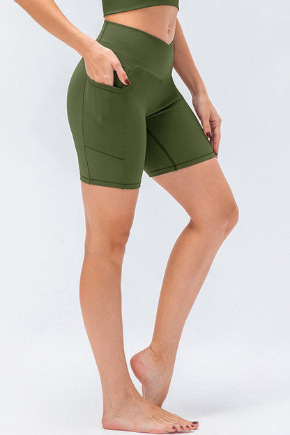 Slim Fit V-Waistband Sports Shorts Matcha Green Fitggins