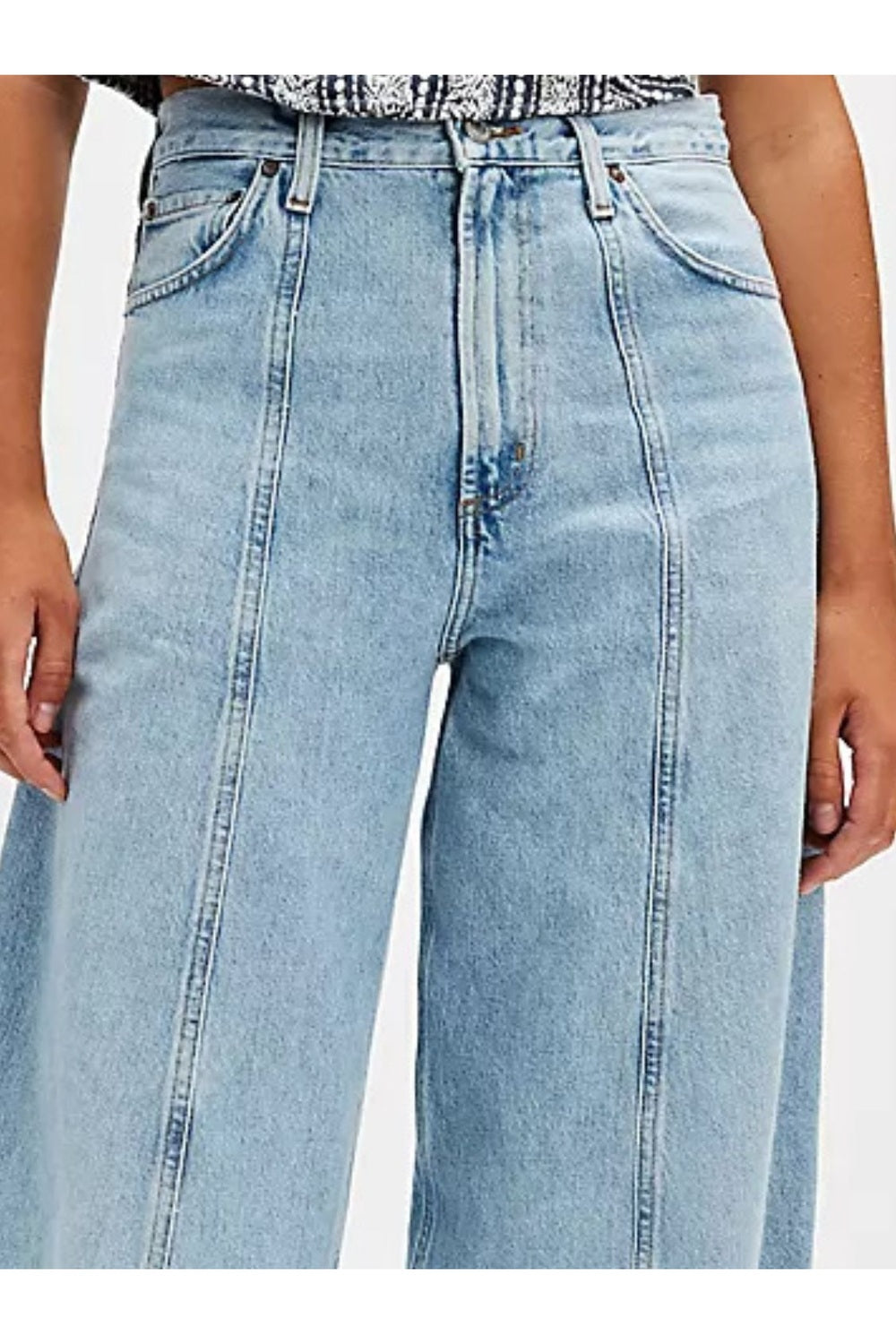 Wide Leg Jeans with Pockets - Jeans - FITGGINS