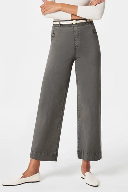 High Waist Jeans with Pockets Dark Gray Fitggins