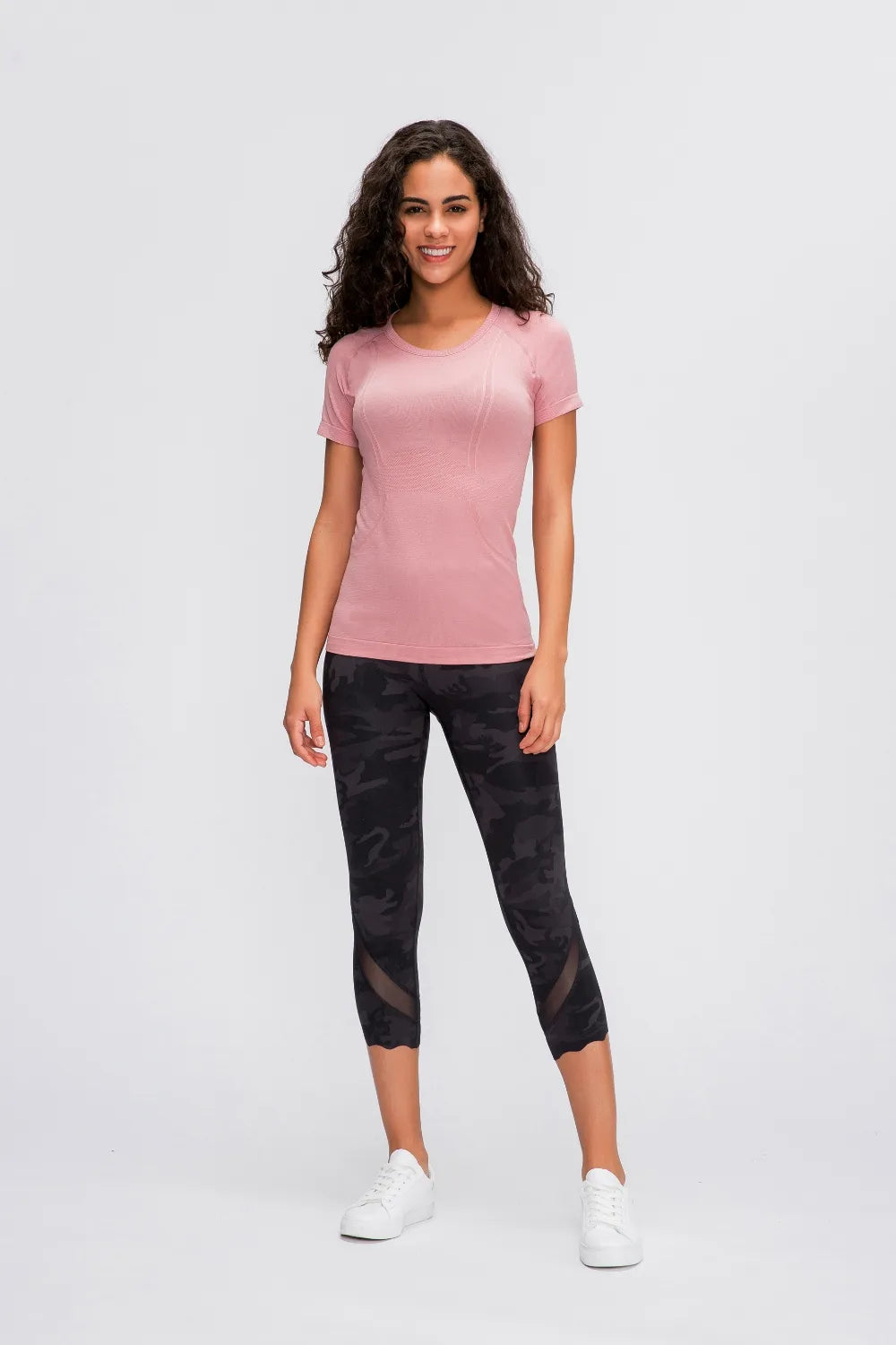 Millennia Round Neck Short Sleeve Active T-Shirt Fitggins