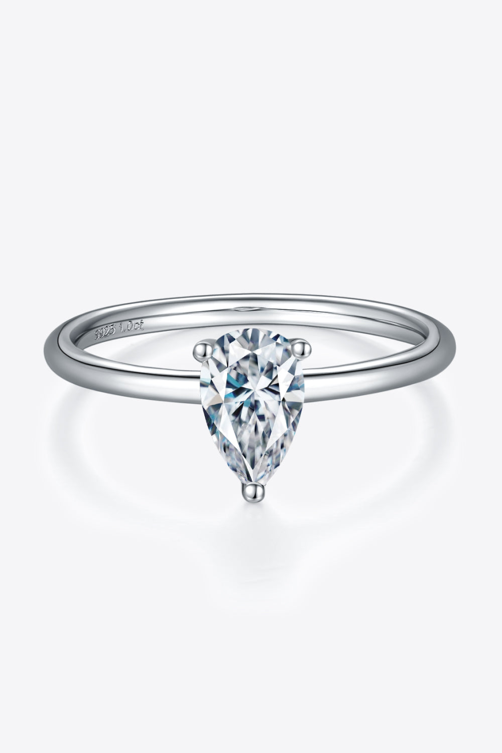 1 Carat Moissanite 925 Sterling Silver Solitaire Ring - Rings - FITGGINS