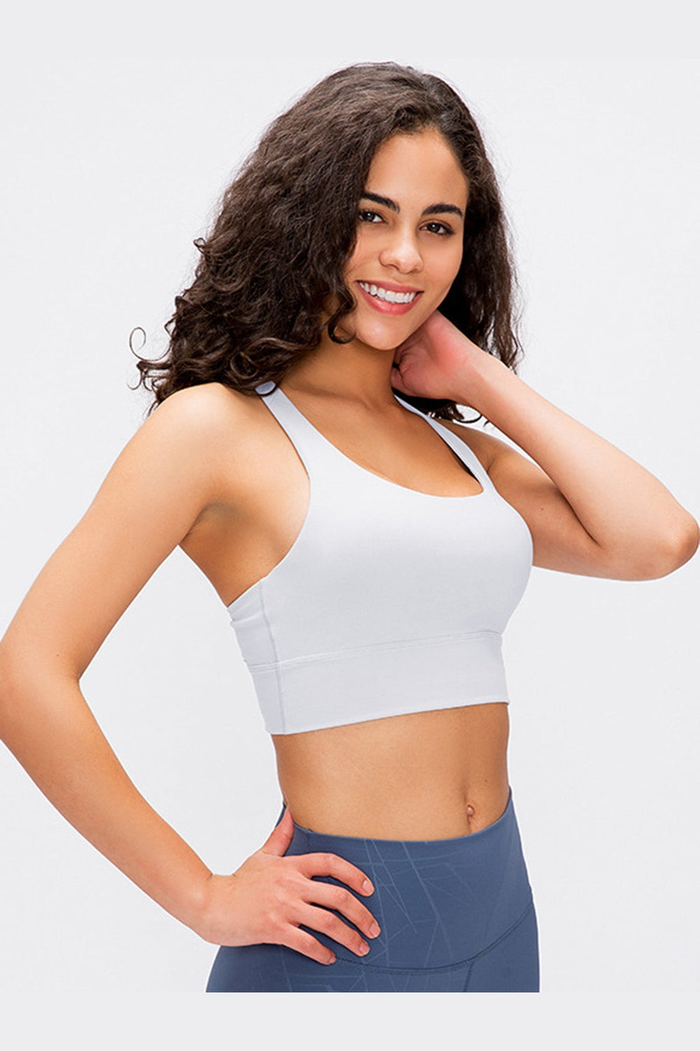 Millennia Crisscross Scoop Neck Active Tank - Crop Tops & Tank Tops - FITGGINS