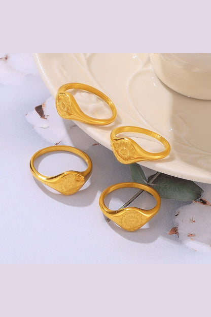 18K Gold-Plated Sun Ring - Rings - FITGGINS