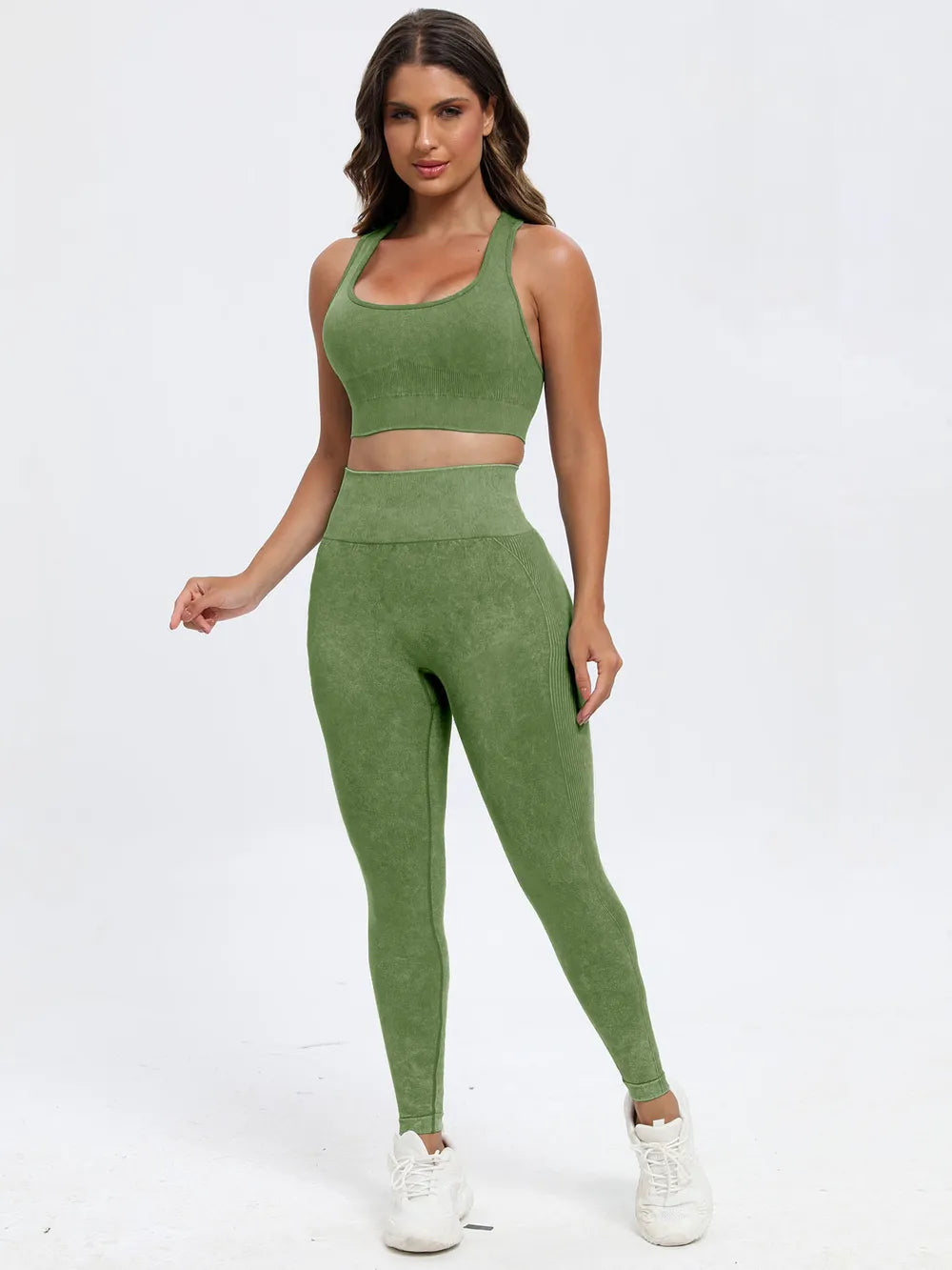 Scoop Neck Wide Strap Top and Pants Active Set Fitggins