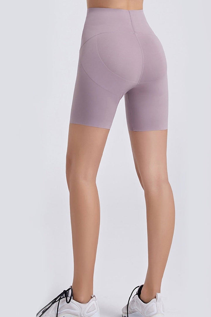 Wide Waistband Sports Shorts - Short Leggings - FITGGINS