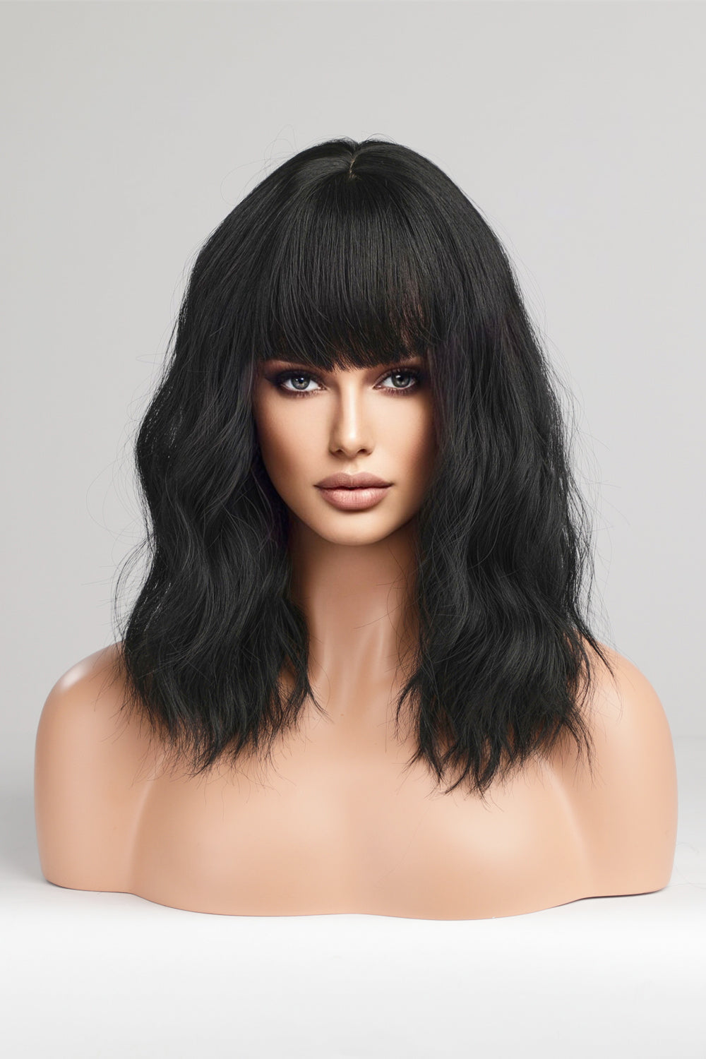 Mid-Length Wave Synthetic Wigs 12'' - Hair - FITGGINS