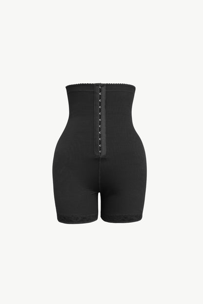 Full Size Hook-and-Eye Shaping Shorts Black Fitggins