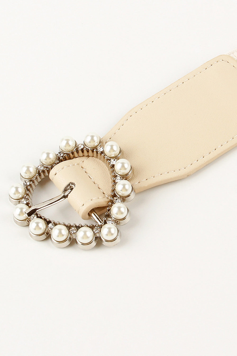 Pearl Heart Buckle Elastic Belt - Belt - FITGGINS