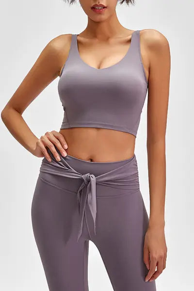 Millennia Scoop Back Sports Bra Mauve Fitggins