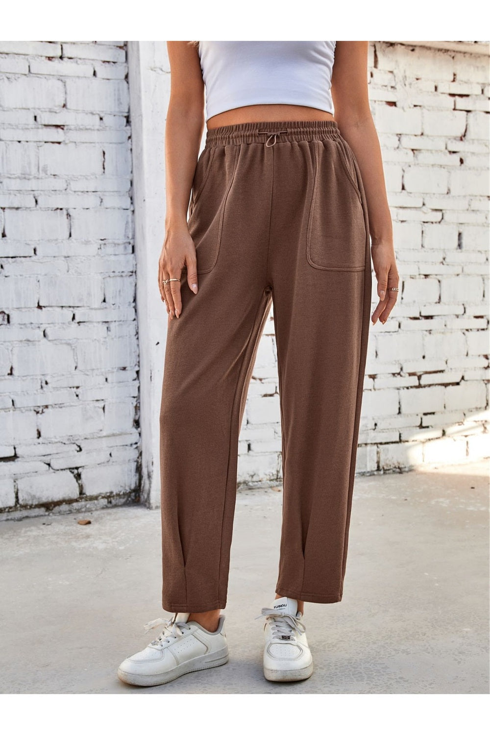 Lovelet Drawstring Pants with Pockets - Pants - FITGGINS