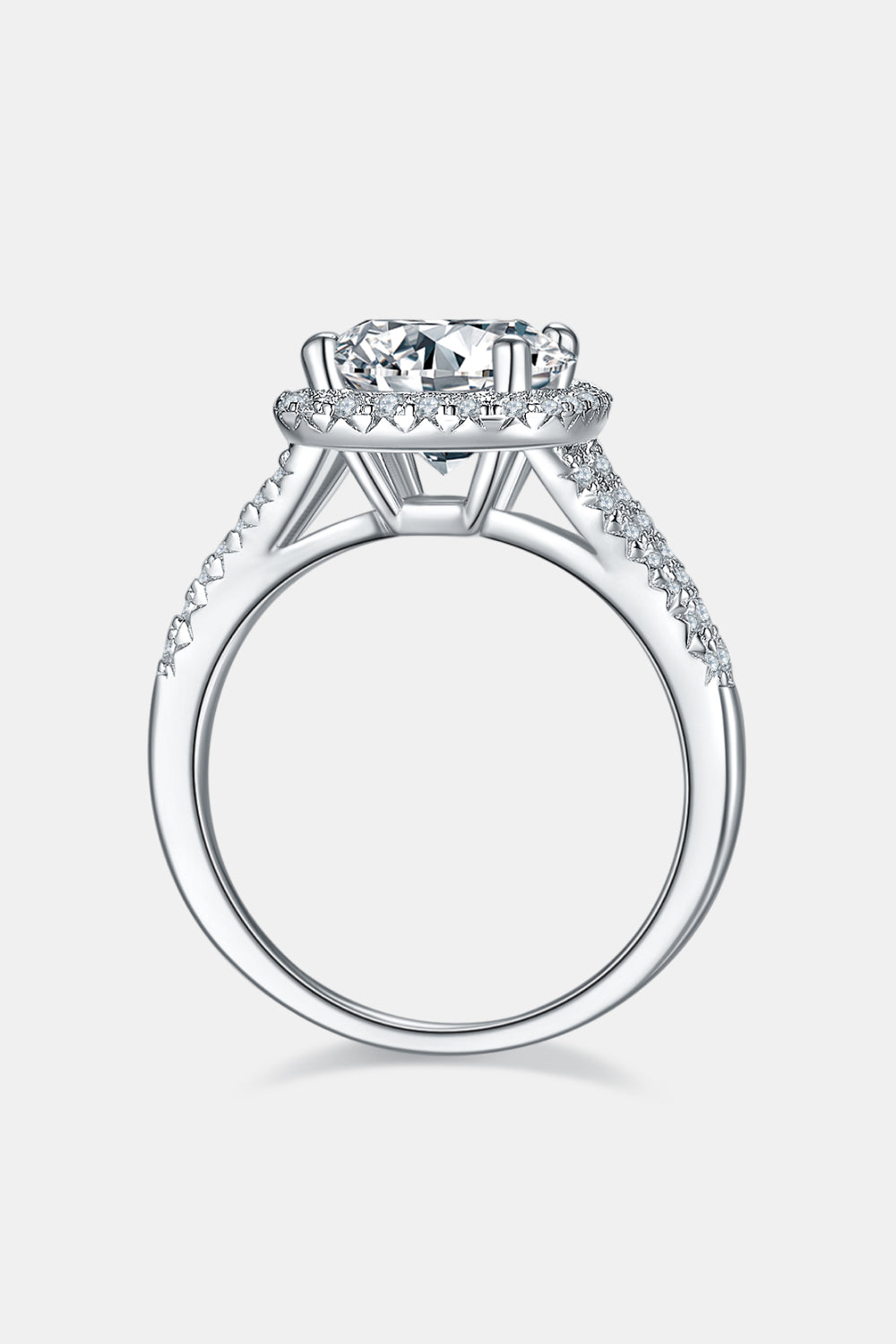 3 Carat Moissanite Halo Ring - Rings - FITGGINS