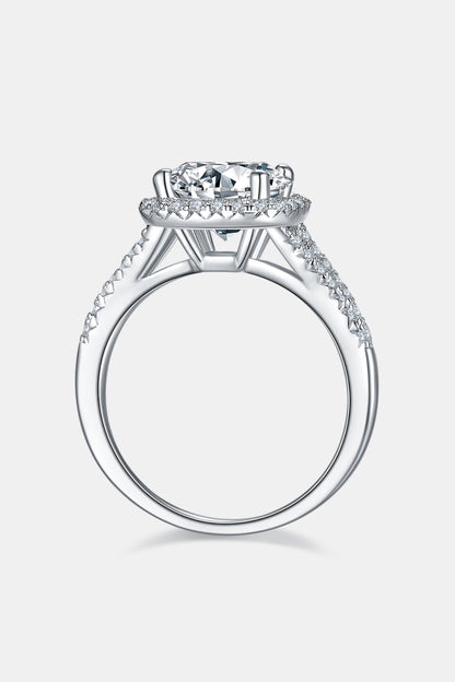 3 Carat Moissanite Halo Ring - Rings - FITGGINS