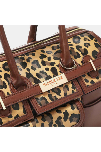 Nicole Lee USA Leopard Boston Bag - Handbag - FITGGINS