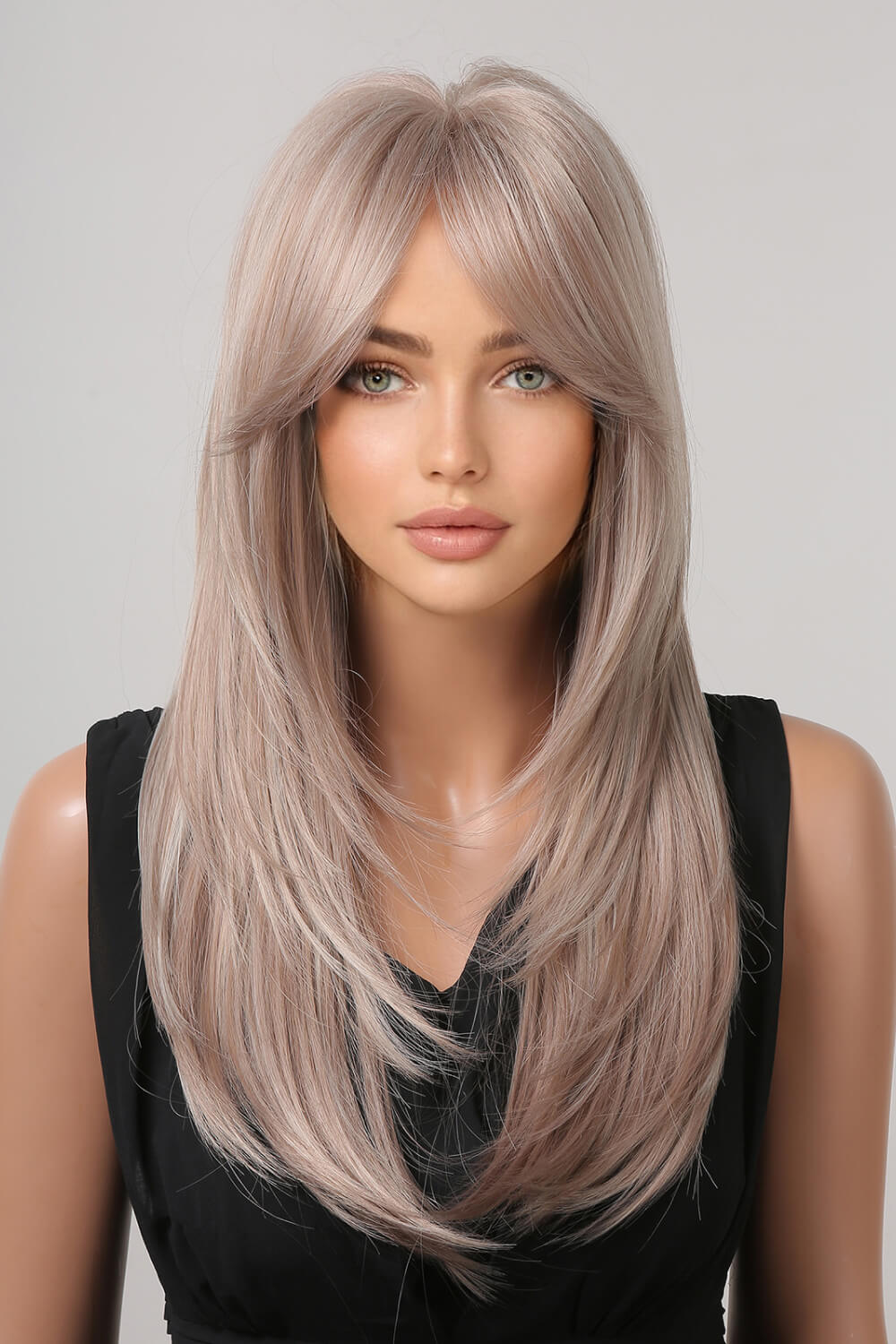 13*1" Full-Machine Wigs Synthetic Long Straight 22" - Hair - FITGGINS