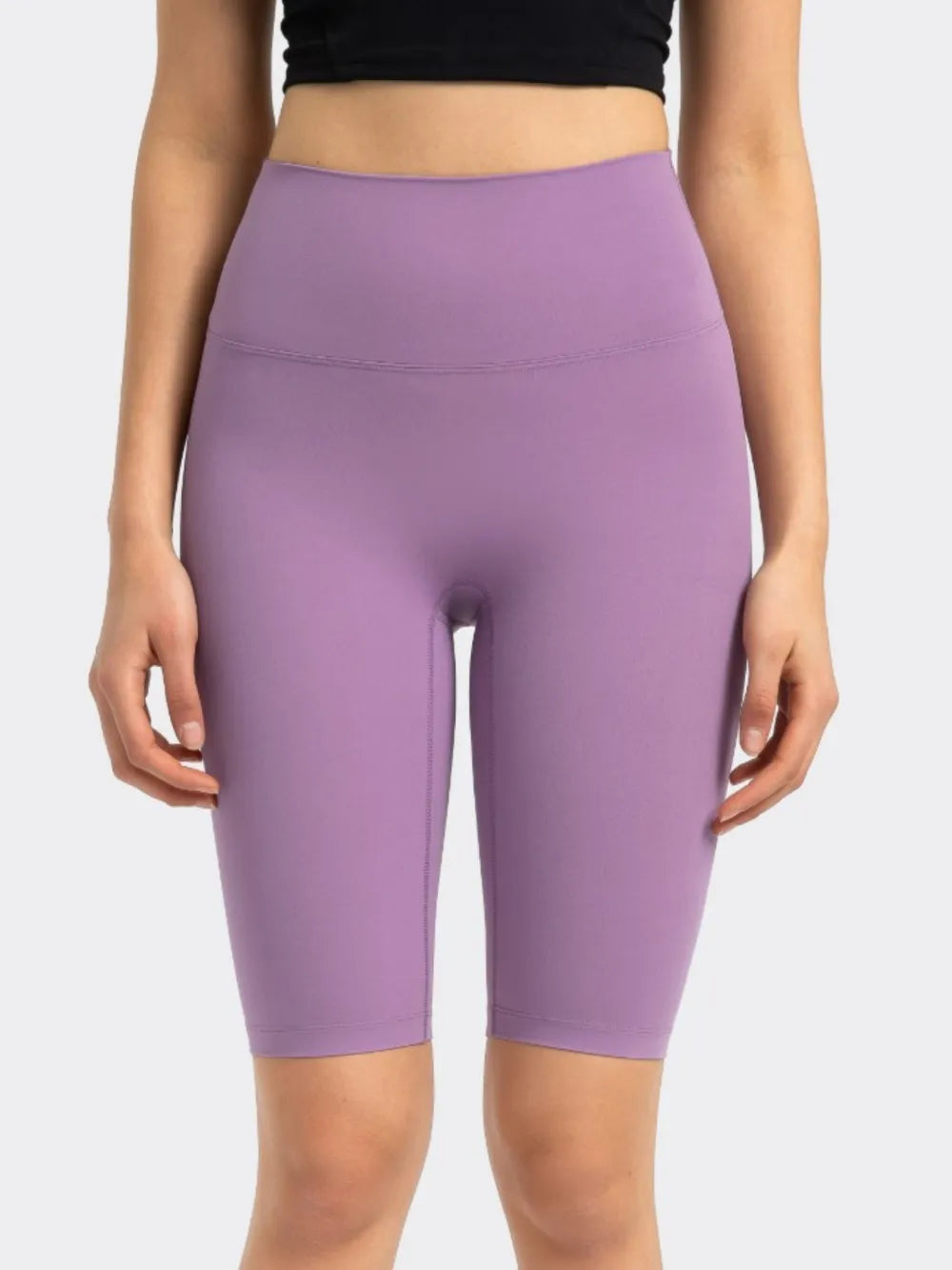 Millennia High Rise Wide Waistband Active Shorts Lavender Fitggins