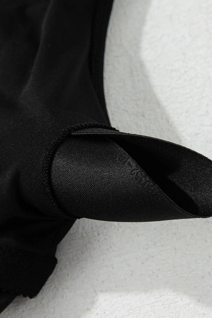 Side Tied Waist Square Neck Adjustable Straps A-line One Piece Swim Dress Fitggins