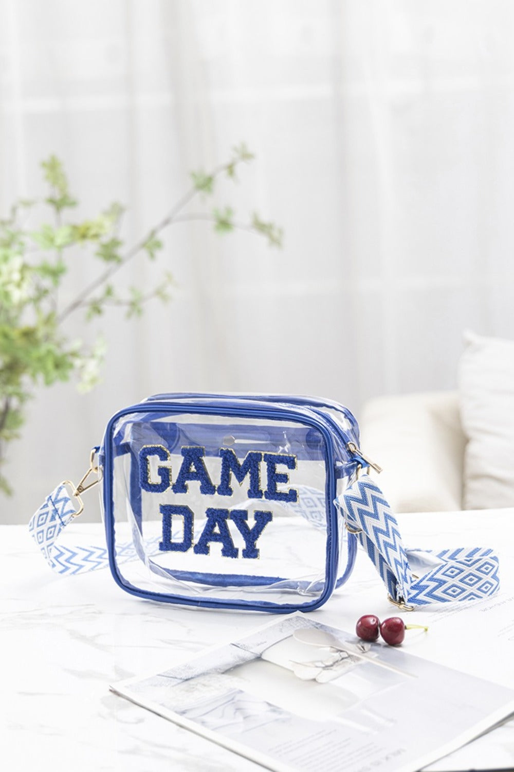 Zenana GAME DAY Stadium Approved Transparent Crossbody Bag - Handbag - FITGGINS