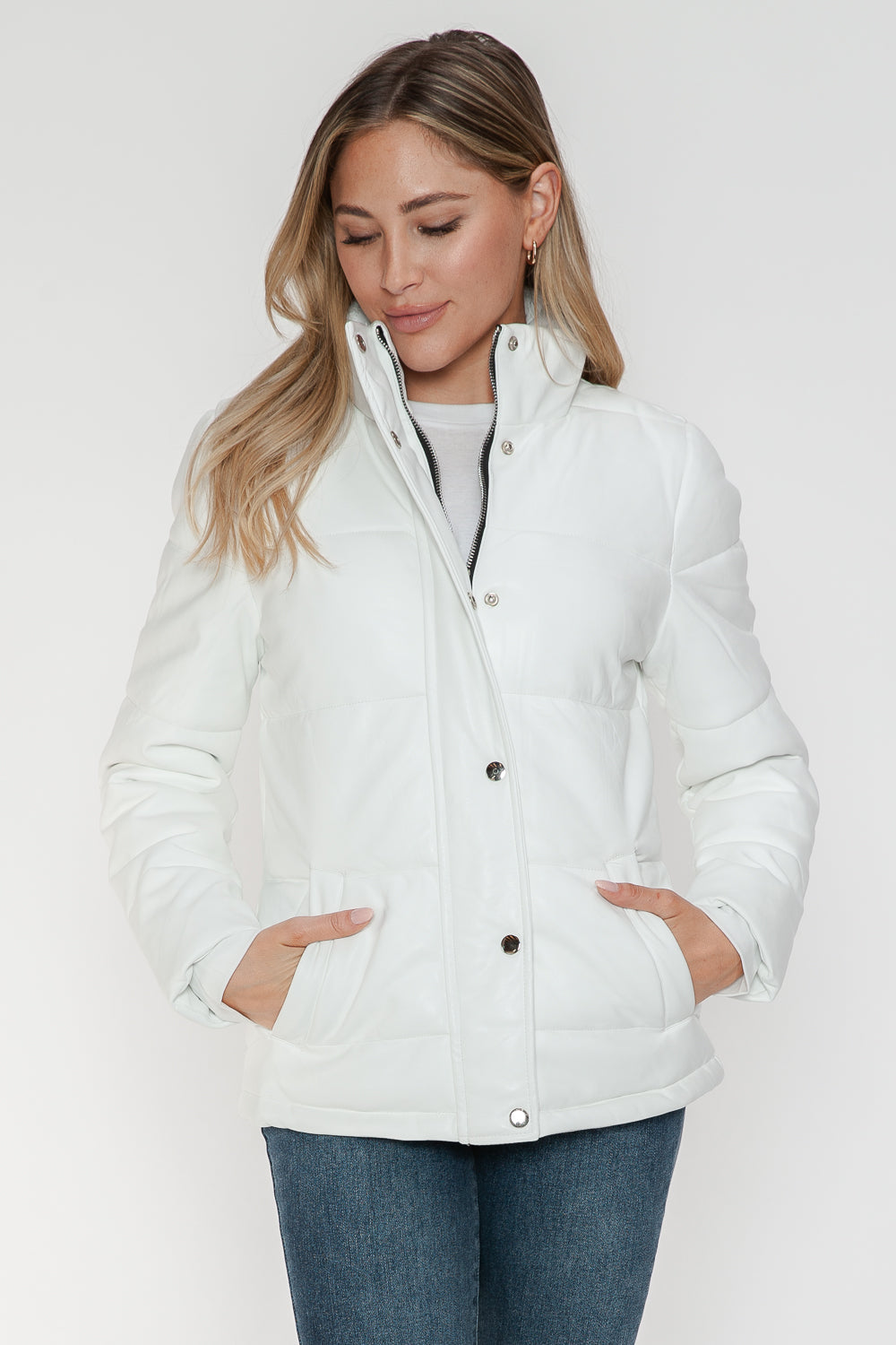 YMI Pocketed Zip Up Turtleneck Puffer Jacket - Jackets - FITGGINS