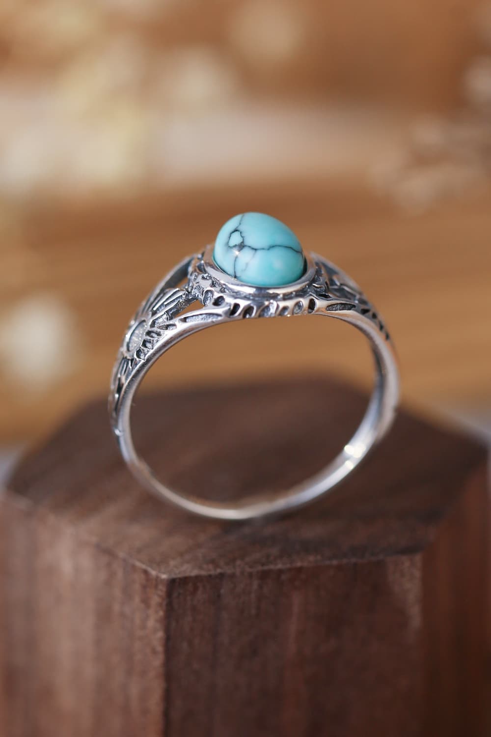 Turquoise 925 Sterling Silver Ring - Rings - FITGGINS