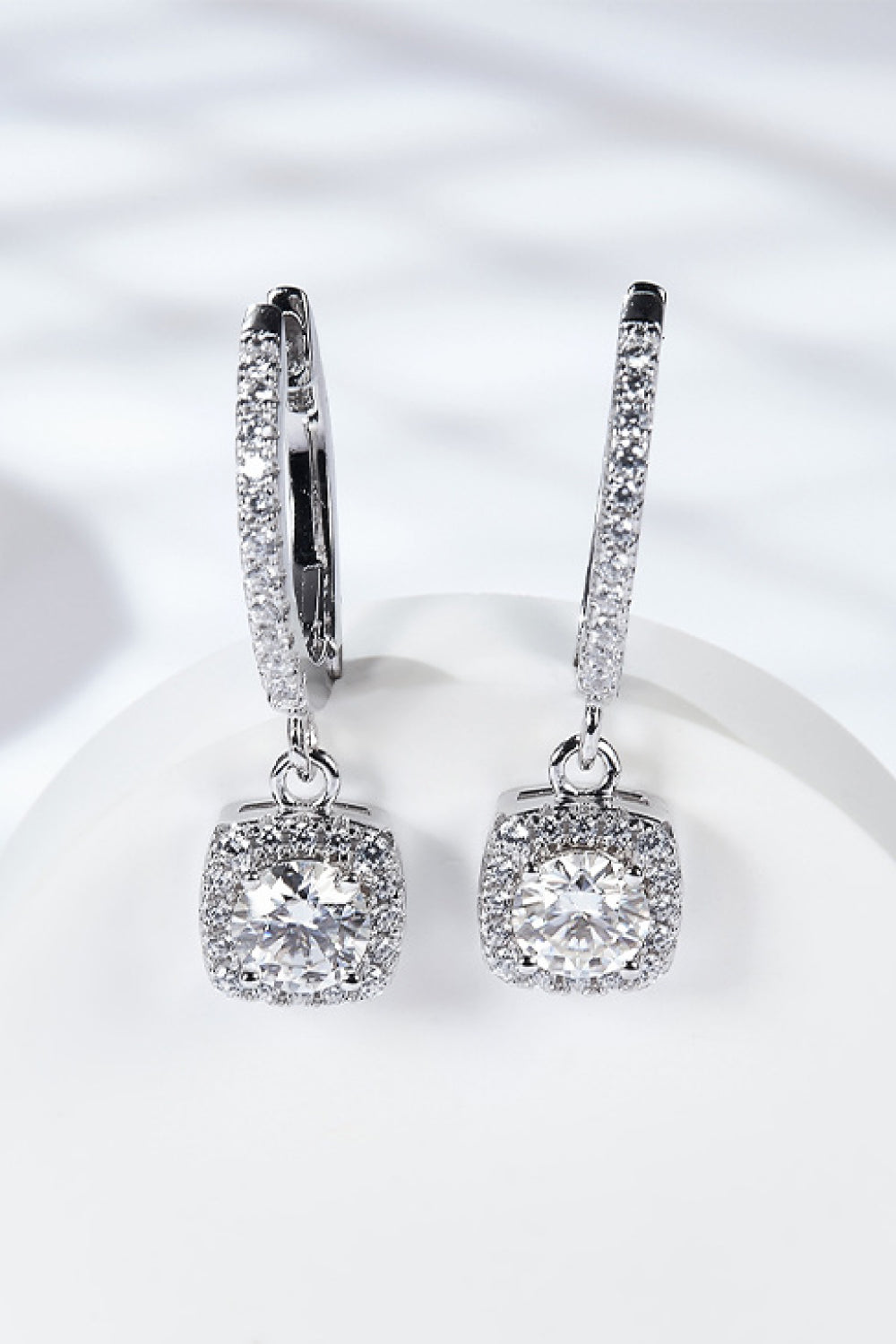 Adored Moissanite Huggie Drop Earrings - Earrings - FITGGINS